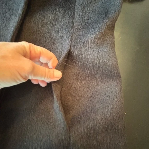 Katherine Kelly alpaca wool blend knee length coat black size 8 old money